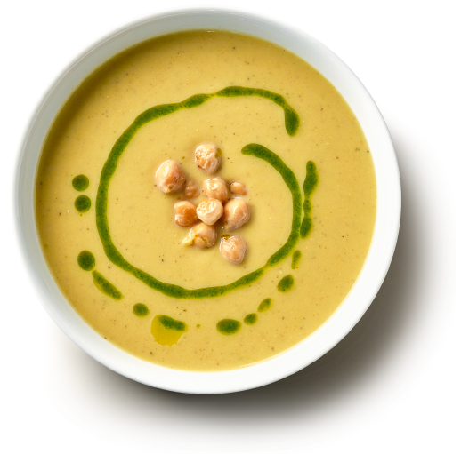 UGO polévka - Cizrnovo-čočkový krém s bylinkovým olejem